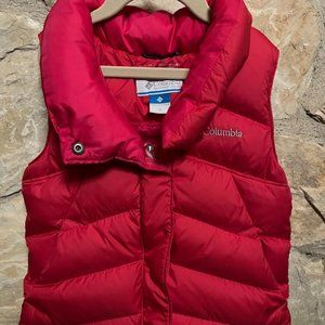 Columbia Pink puffer pink vest, kids size S (8)